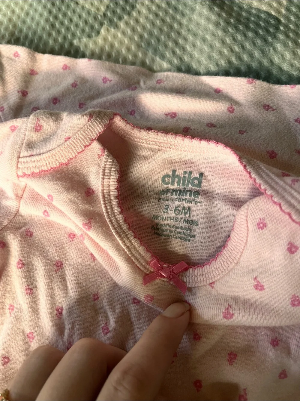 child of mine Pink Long-Sleeve Heart Print Bodysuits (Pair)